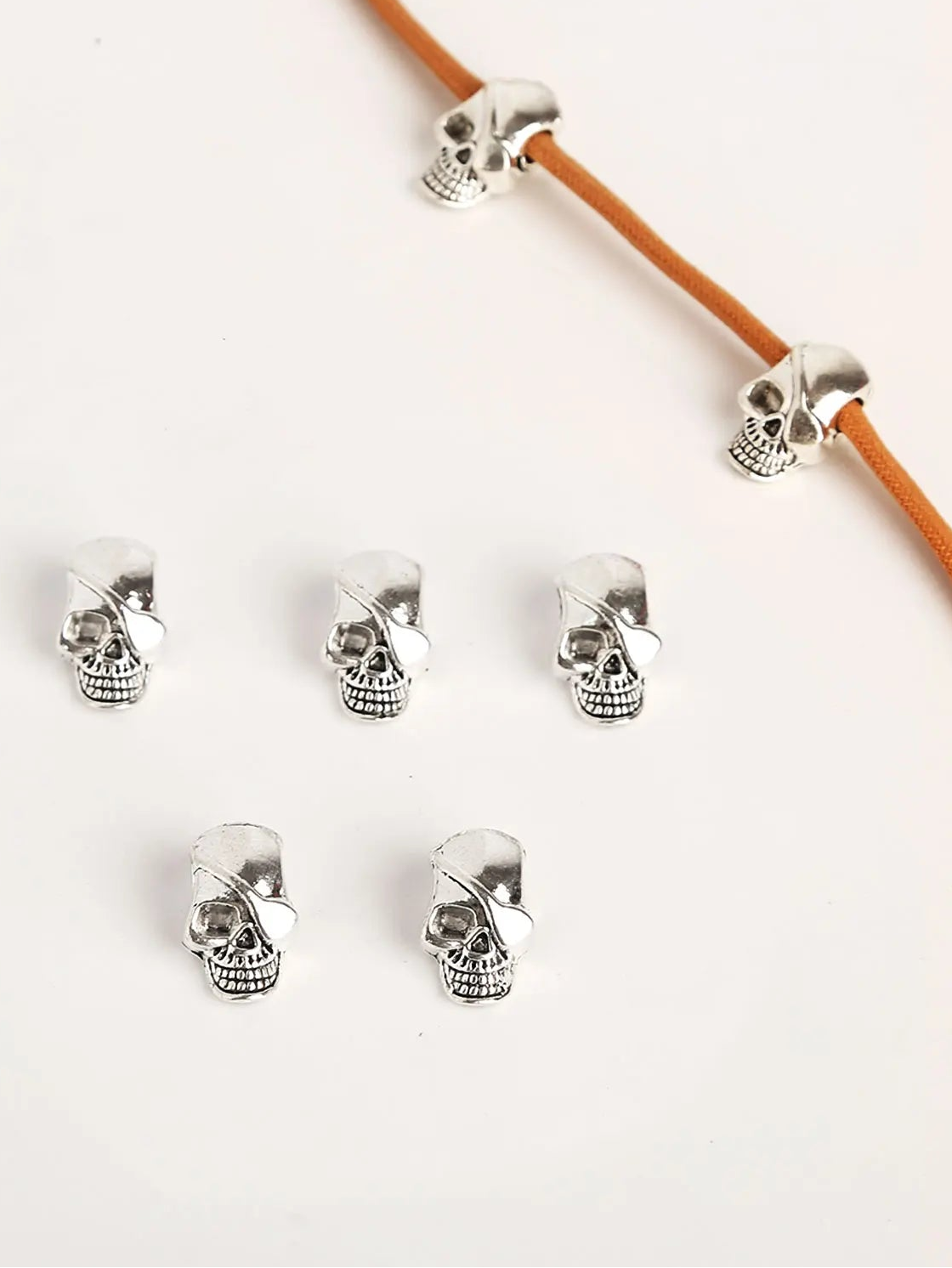 6 Pieces Gothic Hip Hop Skull Charms For Shoes DIY Decor Boots And shoes