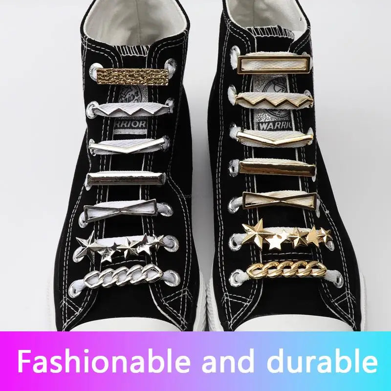 ✨Metal Shoe Charms Alert!✨ Gold & Silver Trainer Add-ons for the Ultimate DIY Vibe! Perfect Gift & Shoe Decor