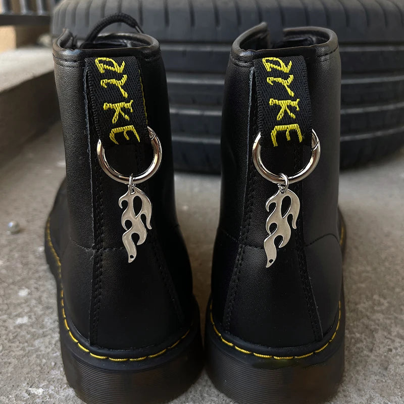 Gothic Metal Shoe Buckle Detachable Circle Buckle Pendant Shoe Accessories