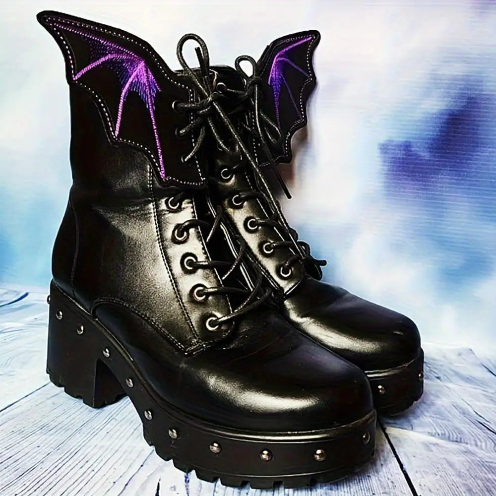 Goth Vibes Only 🖤 Bat Wing Shoe Charms for Punk Style