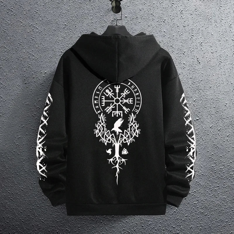 2026 Black Goth All-Weather Hoodie 🖤🔥 Casual Sport Pullover