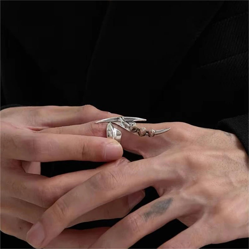 Cyberpunk Alien Irregular Ring Unisex Streetwear Jewelry For Hip Hop Carnival Accessories