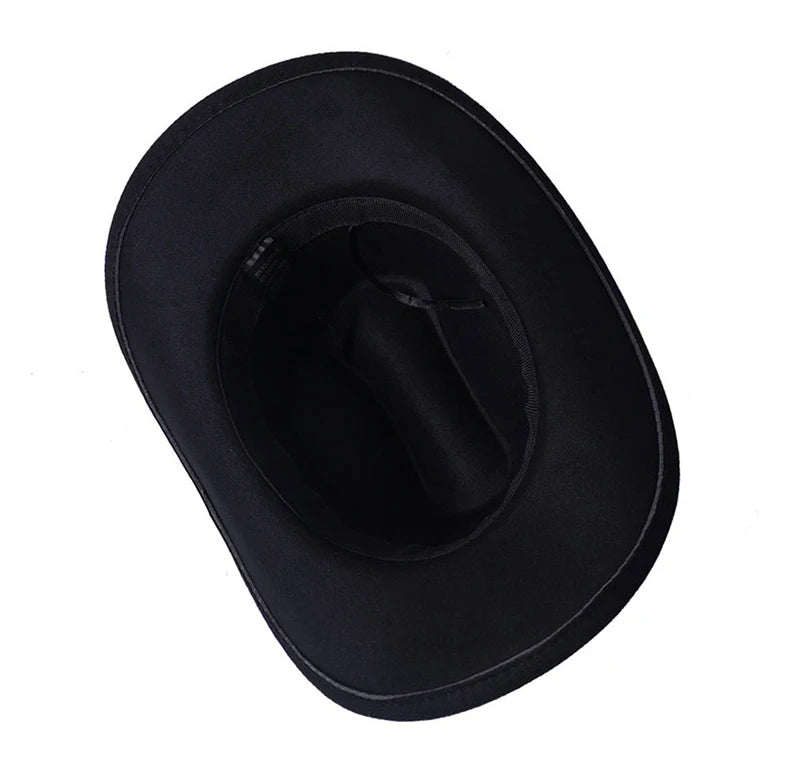 Classic Western Cowboy Hat – Unisex Cowgirl & Cowboy Hat with Sparkly Rhinestone Buckle Belt