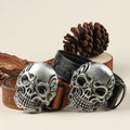 Western Cowboy Skull Belt 💀 | Retro Silver Plate Buckle,  – Trendy PU Leather