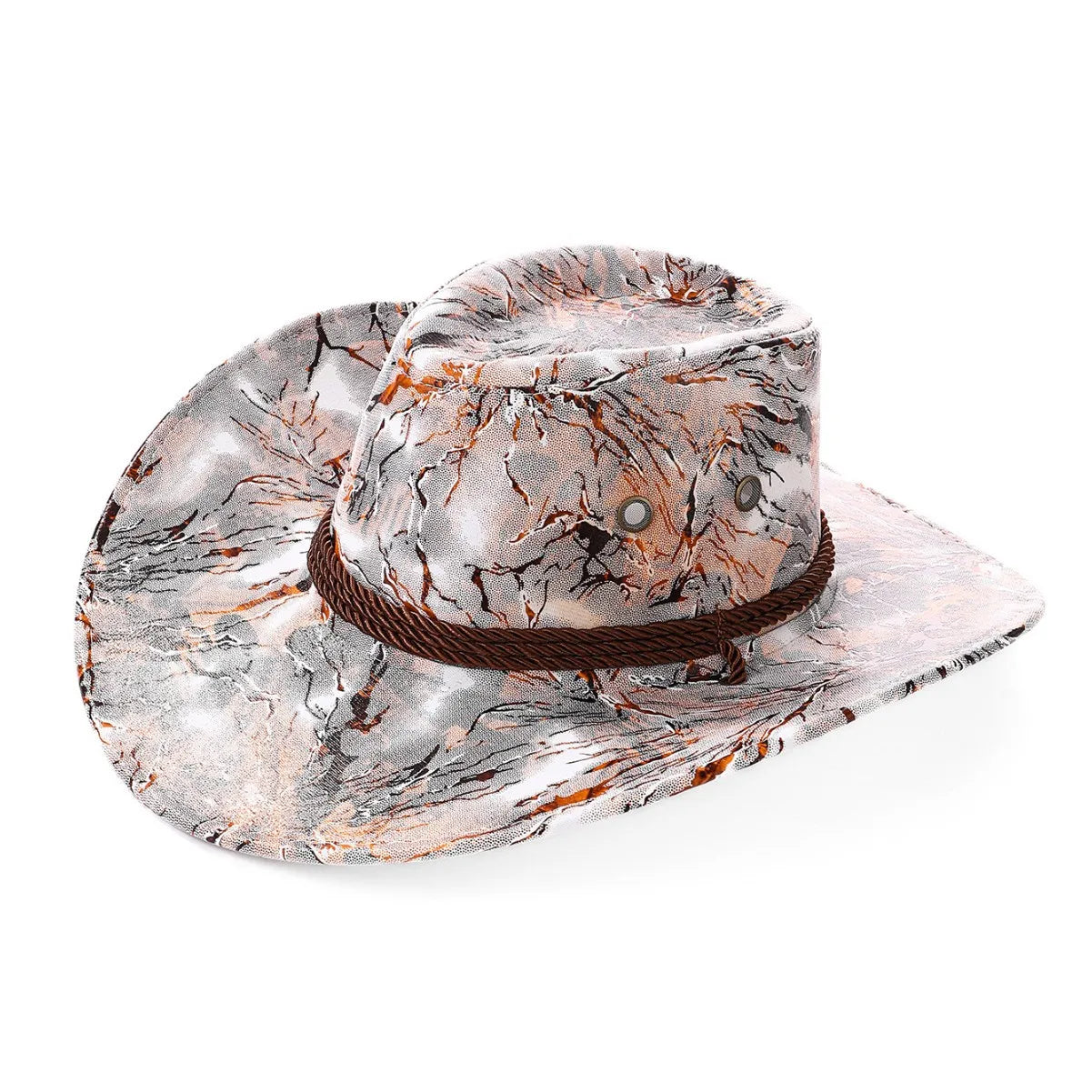 Vintage Western Cowboy Hat | Wide Brim Leather Cloche for Men & Women