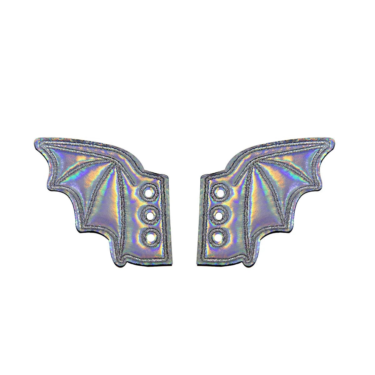 Bat Wings Shoe Charms Accessory For Sneakers Boots And  Shoes Iridescent Glitter DIY Decor