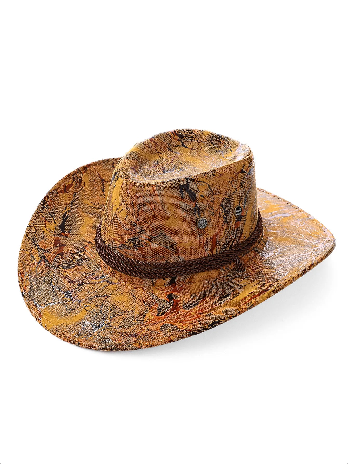 Vintage Western Cowboy Hat | Wide Brim Leather Cloche for Men & Women